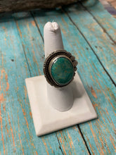 Load image into Gallery viewer, Old Pawn Navajo Sterling Silver &amp; Turquoise Ring Size 6.5