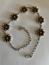 Load image into Gallery viewer, Hand Made Sterling Silver Spiny &amp; Royston Turquoise Choker Necklace