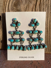 Load image into Gallery viewer, Navajo Carico Lake Turquoise Chandelier dangles