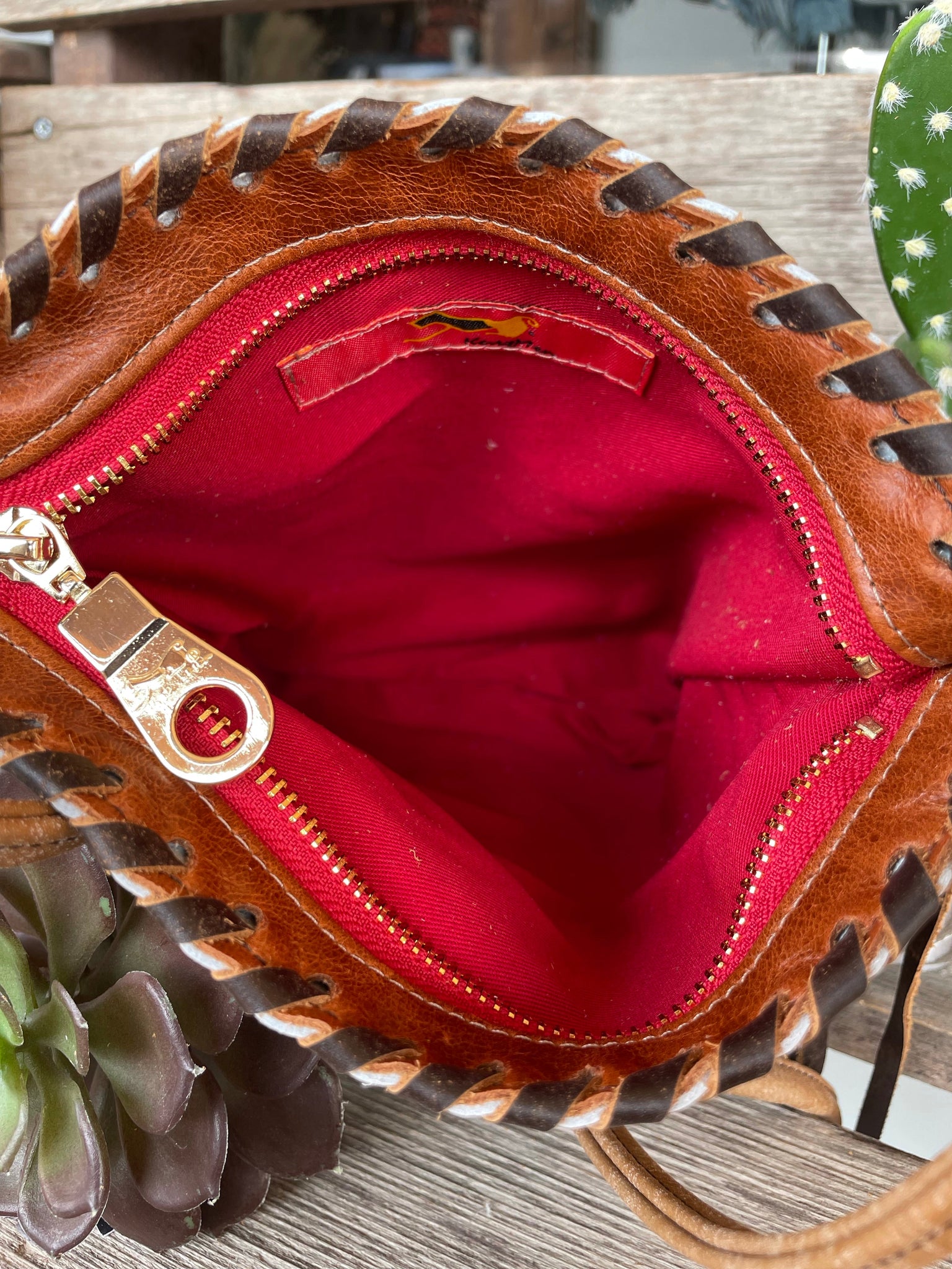 Punchy Cactus Fringe Crossbody Purse