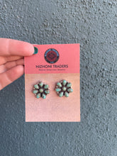 Load image into Gallery viewer, Handmade Sterling Silver And Turquoise Cluster Earrings more matrix