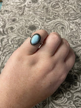 Load image into Gallery viewer, Navajo Golden Hills Turquoise &amp; Sterling Silver Ring Size 6.25
