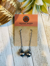 Load image into Gallery viewer, Navajo Pearl Sterling Silver Ball &amp; Chain Dangle Earrings