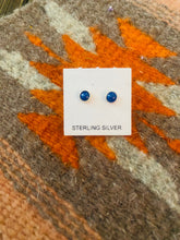 Load image into Gallery viewer, Navajo Sterling Silver &amp; Lapis Mini Stud Earrings