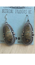 Load image into Gallery viewer, Ribbon Turquoise And Sterling Silver Necklace Set Signed