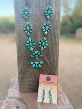 Load image into Gallery viewer, Sheila Becenti Royston Turquoise Drop Necklace Set