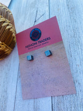 Load image into Gallery viewer, Navajo Sterling Silver Cube Stud Earrings