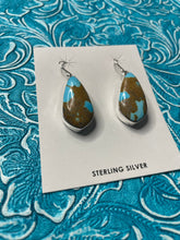 Load image into Gallery viewer, Navajo Royston Turquoise &amp; Sterling Silver Dangle Earrings Signed