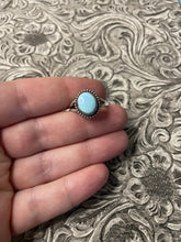 Load image into Gallery viewer, Navajo Golden Hills Turquoise &amp; Sterling Silver Ring Size 6.5