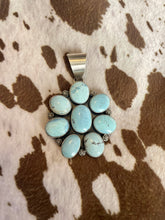 Load image into Gallery viewer, Navajo Golden Hills Turquoise &amp; Sterling Silver Pendant Signed