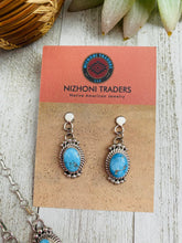 Load image into Gallery viewer, Navajo Sterling Silver &amp; Golden Hills Turquoise Lariat Necklace Set