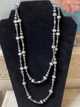Load image into Gallery viewer, Navajo Sterling Silver Diamond Cut Bead Necklace 46 Inches