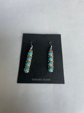 Load image into Gallery viewer, Navajo Sterling Silver And Turquoise Dangles