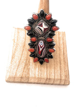 Load image into Gallery viewer, Handmade Sterling Silver &amp; Multi Stone Cluster Adjustable Ring
