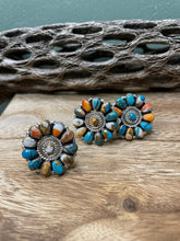Load image into Gallery viewer, Navajo Spice And Sterling Silver Adjustable Flower Ring