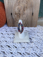 Load image into Gallery viewer, Navajo Double Swirl Purple Dream Sterling Silver Ring Signed