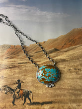 Load image into Gallery viewer, Navajo Handmade Number 8 Turquoise And Sterling Silver Necklace By Sheila Becenti