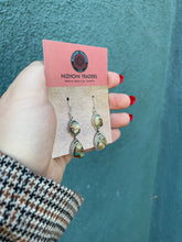 Load image into Gallery viewer, Handmade Sterling Silver &amp; Royston Turquoise Dangle Earrings Signed Nizhoni