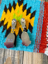 Load image into Gallery viewer, Navajo Jacqueline Silver Royston Turquoise &amp; Sterling Silver Dangle Earrings