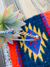 Load image into Gallery viewer, Navajo Twisted Sterling Silver &amp; Pink Dream Mohave Bangle Bracelet