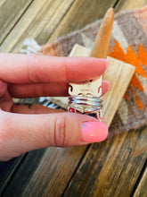 Load image into Gallery viewer, Navajo Sterling Silver &amp; Multi Stone Spice Inlay Ring Size 6.25