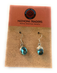 Vintage Topaz & Sterling Silver Dangle Earrings