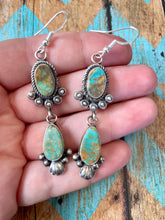 Load image into Gallery viewer, Royston Turquoise Squash Blossom Set By Navajo Artist Jacqueline Silver