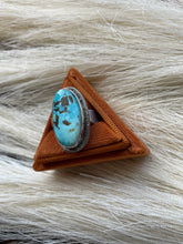Load image into Gallery viewer, Navajo Handmade Royston Turquoise Oval Ring Size 8