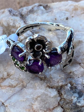 Load image into Gallery viewer, Citrine Ruby Amethyst Sterling Ring 8.5