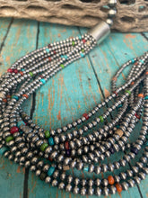 Load image into Gallery viewer, Navajo Pearl Multi Stone 4mm-10mm 12 Strand Necklace