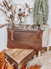 Load image into Gallery viewer, The Mila Clutch - Snake Hair On Hide