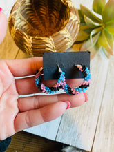 Load image into Gallery viewer, Navajo Handmade Beaded Hoop Earrings