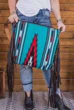 Load image into Gallery viewer, The Maddox Saddle Blanket Purse - Turquoise