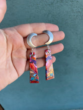 Load image into Gallery viewer, Navajo Pink Dream Mohave &amp; Sterling Silver Moon Slab Dangles