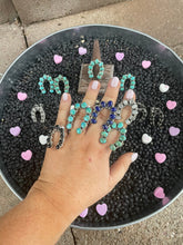 Load image into Gallery viewer, Handmade Sterling Silver Adjustable Horseshoe Rings Signed Nizhoni