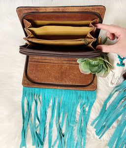 The Dakota Fringe Purse - Dark Brown - Triangle T Boutique