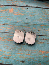 Load image into Gallery viewer, Navajo Apple Coral And Sterling Silver Post Earrings Signed