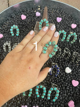 Load image into Gallery viewer, Handmade Sterling Silver Adjustable Horseshoe Rings Signed Nizhoni