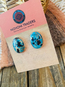 Navajo Sterling Silver & Turquoise Stud Earrings