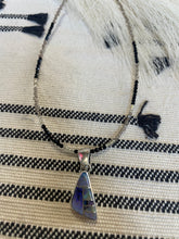 Load image into Gallery viewer, Navajo Sterling Silver &amp; Blue Opal Inlay Pendant