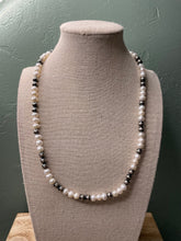 Load image into Gallery viewer, Handcrafted Sterling Silver and Freshwater Pearl Necklace 20”