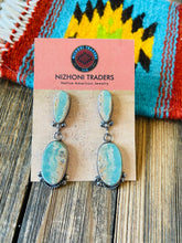 Load image into Gallery viewer, Navajo Jacqueline Silver Royston Turquoise &amp; Sterling Silver Dangle Earrings