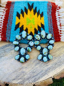 Navajo Sterling Silver & Sonoran Gold Turquoise Dangle Earrings