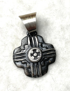 Navajo Sterling Silver Pendant By Chimney Butte