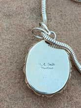 Load image into Gallery viewer, Turquoise Sterling Silver 1.25” Oval Pendant