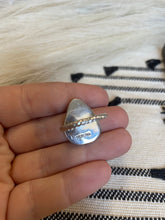 Load image into Gallery viewer, Navajo Sterling Silver &amp; Blue Opal Inlay Ring Size 5.5