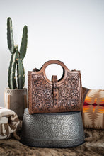 Load image into Gallery viewer, The Remington Tooled Leather Purse - Brown