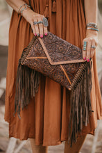 Load image into Gallery viewer, The Reckless Dark Brown Fringe Purse