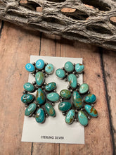 Load image into Gallery viewer, Navajo Sterling Silver And Multi Stone Turquoise Dangle Earrings Signed Sheila Becenti