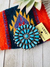 Load image into Gallery viewer, Vintage Old Pawn Navajo Sleeping Beauty Turquoise &amp; Sterling Silver Cluster Pendant